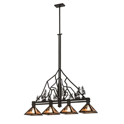 Meyda Tiffany 4 Light 60" Wide Linear Pendant
