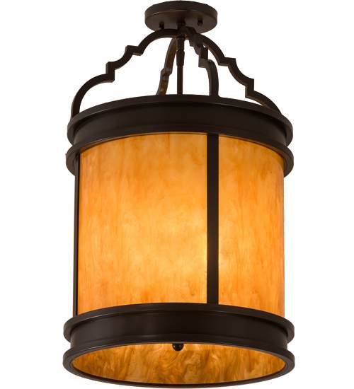 Wyant 4 Light 15" Wide Semi-Flush Ceiling Fixture - Timeless Bronze Finish