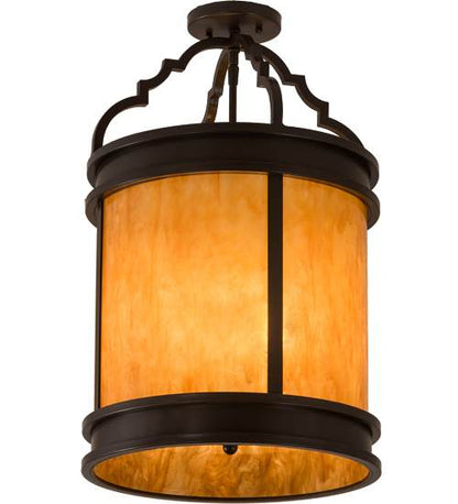 Wyant 4 Light 15" Wide Semi-Flush Ceiling Fixture - Timeless Bronze Finish