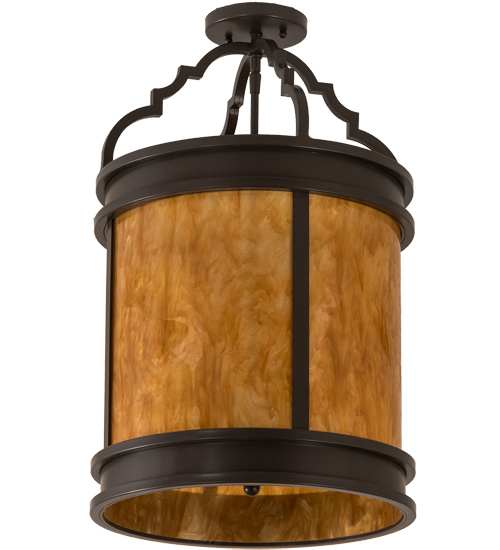 Wyant 4 Light 15" Wide Semi-Flush Ceiling Fixture - Timeless Bronze Finish