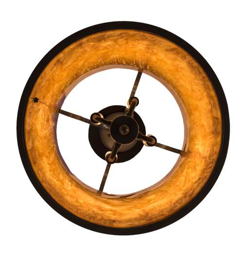Wyant 4 Light 15" Wide Semi-Flush Ceiling Fixture - Timeless Bronze Finish