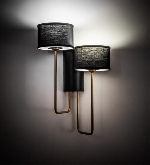 Cilindro Duet 2 Light 25" Tall Wall Sconce
