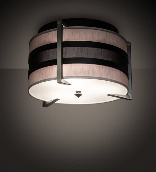 Nathan 3 Light 24" Wide Semi-Flush Drum Ceiling Fixture