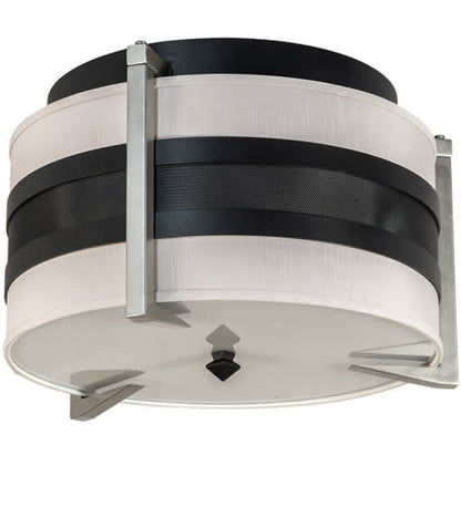 Nathan 3 Light 24" Wide Semi-Flush Drum Ceiling Fixture