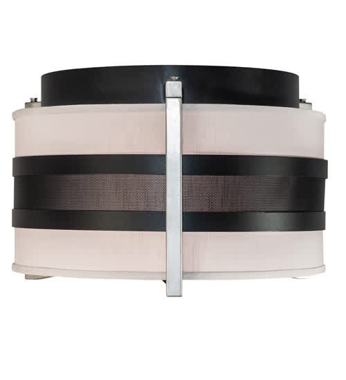 Nathan 3 Light 24" Wide Semi-Flush Drum Ceiling Fixture