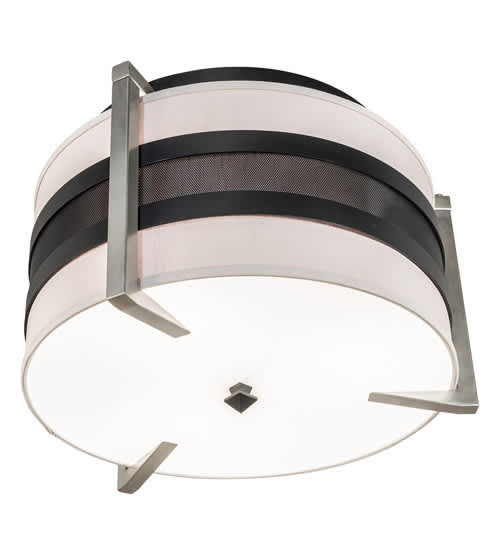 Nathan 3 Light 24" Wide Semi-Flush Drum Ceiling Fixture