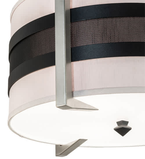 Nathan 3 Light 24" Wide Semi-Flush Drum Ceiling Fixture