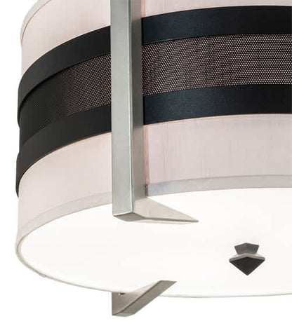 Nathan 3 Light 24" Wide Semi-Flush Drum Ceiling Fixture