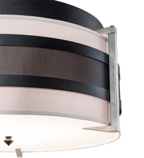 Nathan 6 Light 36" Wide Semi-Flush Drum Ceiling Fixture