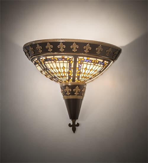 Fleur De Lys 2 Light 15" Tall Wall Sconce