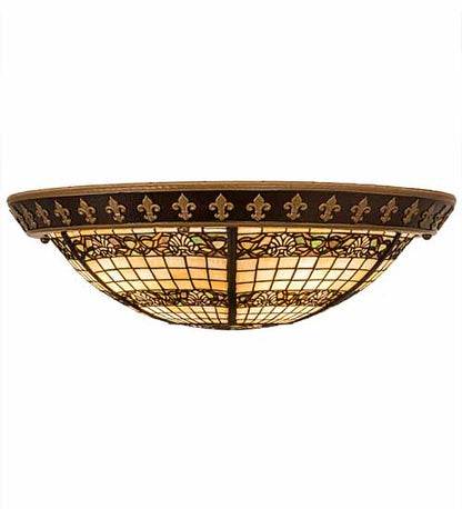 Shell and Ribbon 4 Light 28" Wide Semi-Flush Bowl Ceiling Fixture