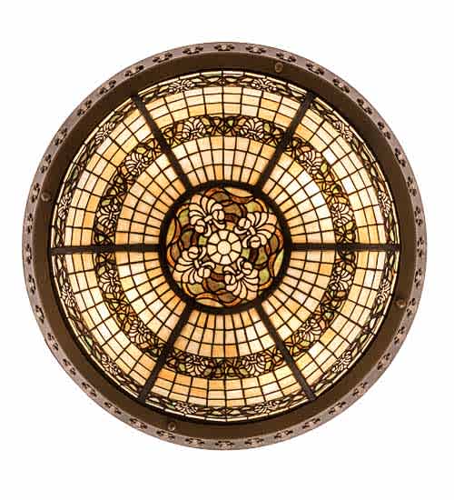Shell and Ribbon 4 Light 28" Wide Semi-Flush Bowl Ceiling Fixture