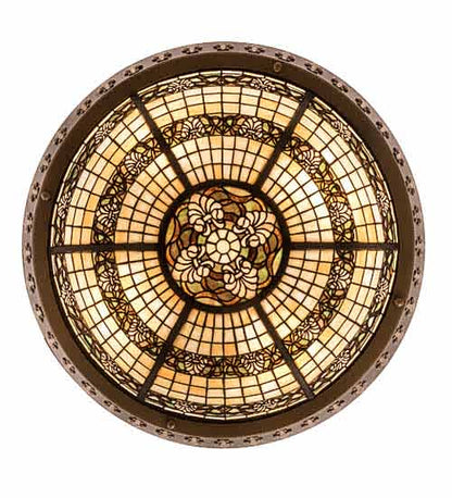 Shell and Ribbon 4 Light 28" Wide Semi-Flush Bowl Ceiling Fixture