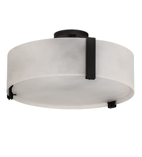 Cilindro 4 Light 18" Wide Semi-Flush Drum Ceiling Fixture - Oil Rubbed Bronze Finish