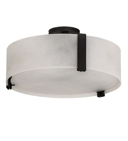 Cilindro 4 Light 18" Wide Semi-Flush Drum Ceiling Fixture - Oil Rubbed Bronze Finish