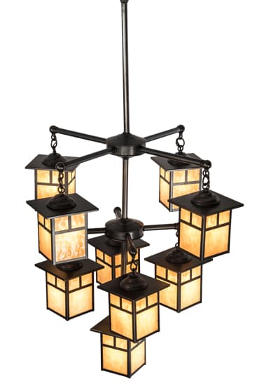 Hyde Park T Mission 9 Light 34" Wide Chandelier