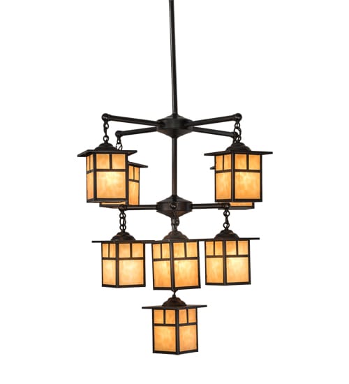 Hyde Park T Mission 9 Light 34" Wide Chandelier