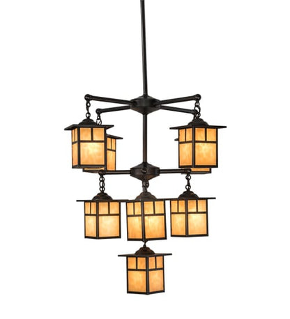 Hyde Park T Mission 9 Light 34" Wide Chandelier