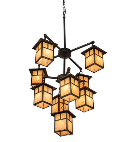 Hyde Park T Mission 9 Light 34" Wide Chandelier