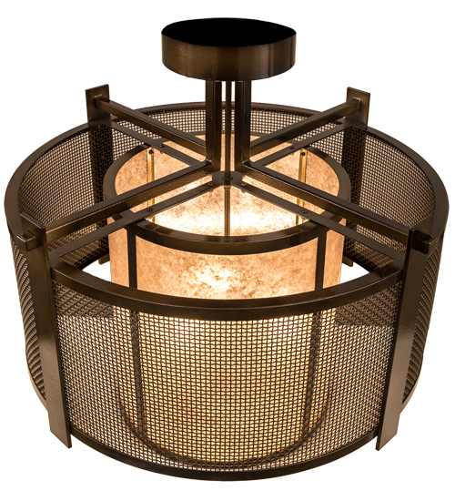 Cilindro 3 Light 30" Wide Semi-Flush Ceiling Fixture