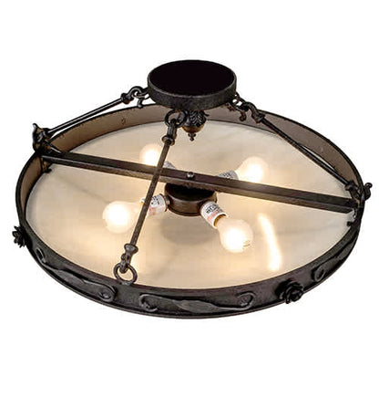 Arabesque 4 Light 26" Wide Semi-Flush Bowl Ceiling Fixture