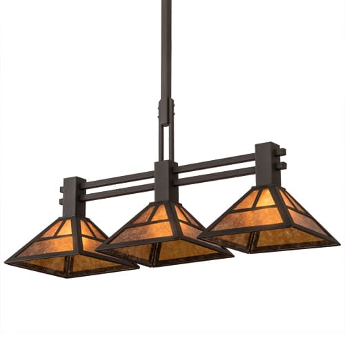 3 Light 40" Wide Linear Pendant