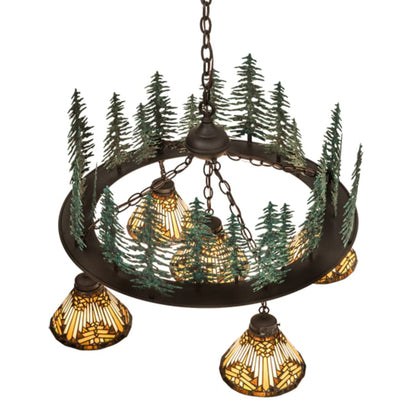 Meyda Tiffany Nuevo Mission 5 Light 34" Wide Chandelier
