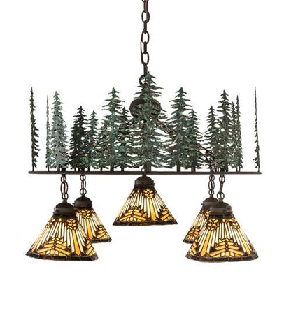 Nuevo Mission 5 Light 34" Wide Chandelier