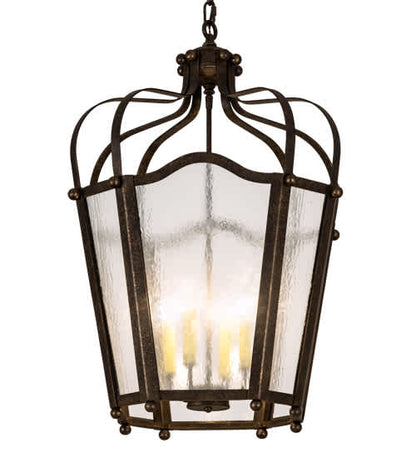 4 Light 22" Wide Taper Candle Pendant
