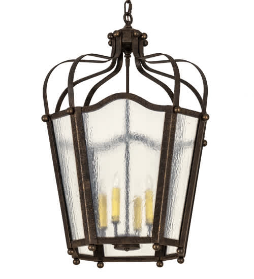 4 Light 22" Wide Taper Candle Pendant