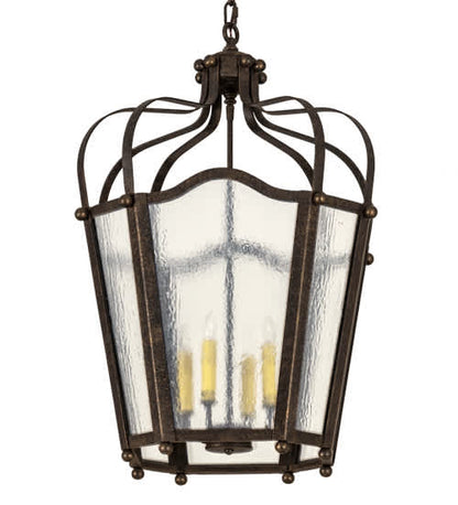 4 Light 22" Wide Taper Candle Pendant