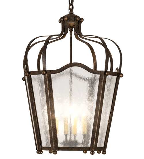 4 Light 22" Wide Taper Candle Pendant