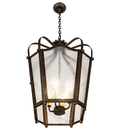 4 Light 22" Wide Taper Candle Pendant