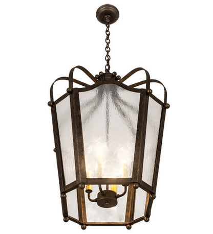 4 Light 22" Wide Taper Candle Pendant