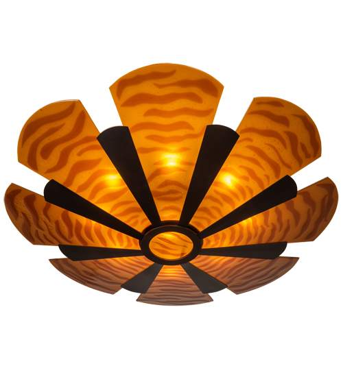Metro Fusion 6 Light 60" Wide Semi-Flush Bowl Ceiling Fixture
