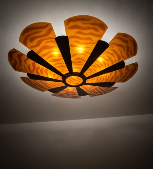 Metro Fusion 6 Light 60" Wide Semi-Flush Bowl Ceiling Fixture