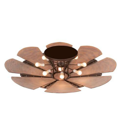 Metro Fusion 6 Light 60" Wide Semi-Flush Bowl Ceiling Fixture