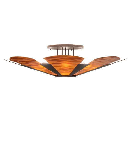 Metro Fusion 6 Light 60" Wide Semi-Flush Bowl Ceiling Fixture