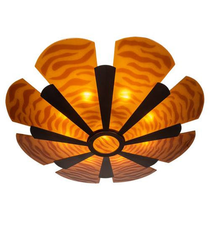 Metro Fusion 6 Light 60" Wide Semi-Flush Bowl Ceiling Fixture