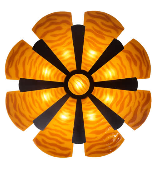 Metro Fusion 6 Light 60" Wide Semi-Flush Bowl Ceiling Fixture