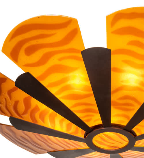 Metro Fusion 6 Light 60" Wide Semi-Flush Bowl Ceiling Fixture