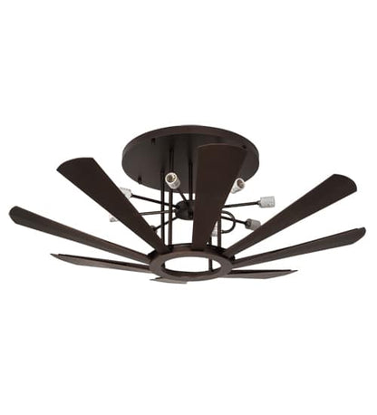 Metro Fusion 6 Light 60" Wide Semi-Flush Bowl Ceiling Fixture