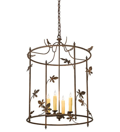4 Light 25" Wide Taper Candle Pendant