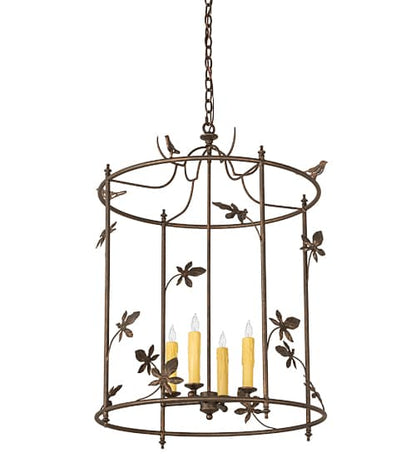 4 Light 25" Wide Taper Candle Pendant