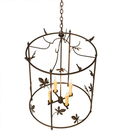 4 Light 25" Wide Taper Candle Pendant