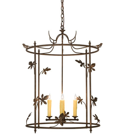 4 Light 25" Wide Taper Candle Pendant