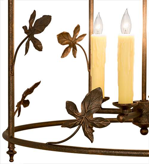 4 Light 25" Wide Taper Candle Pendant