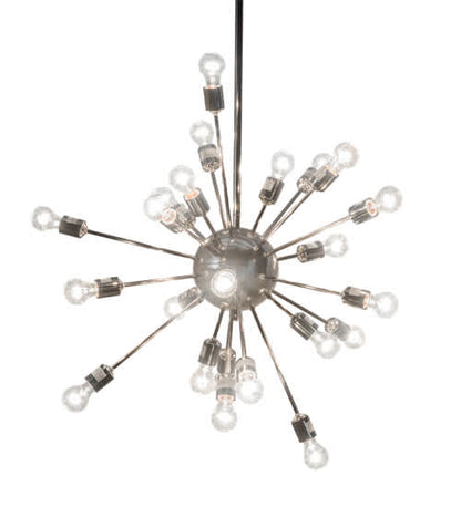 24 Light 36" Wide Abstract Pendant
