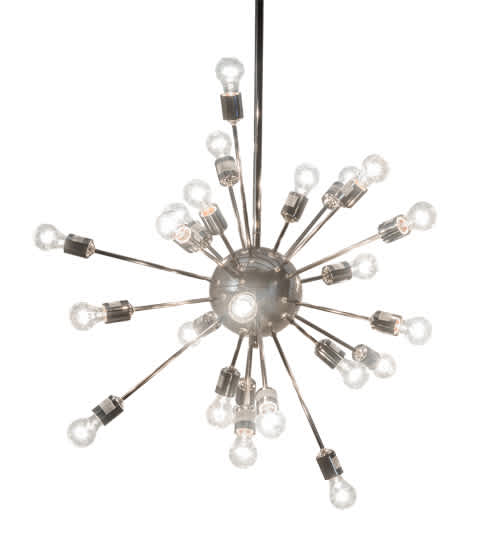 24 Light 36" Wide Abstract Pendant