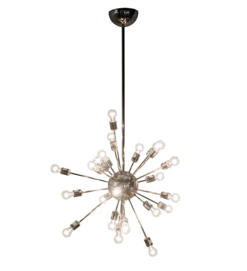 24 Light 36" Wide Abstract Pendant